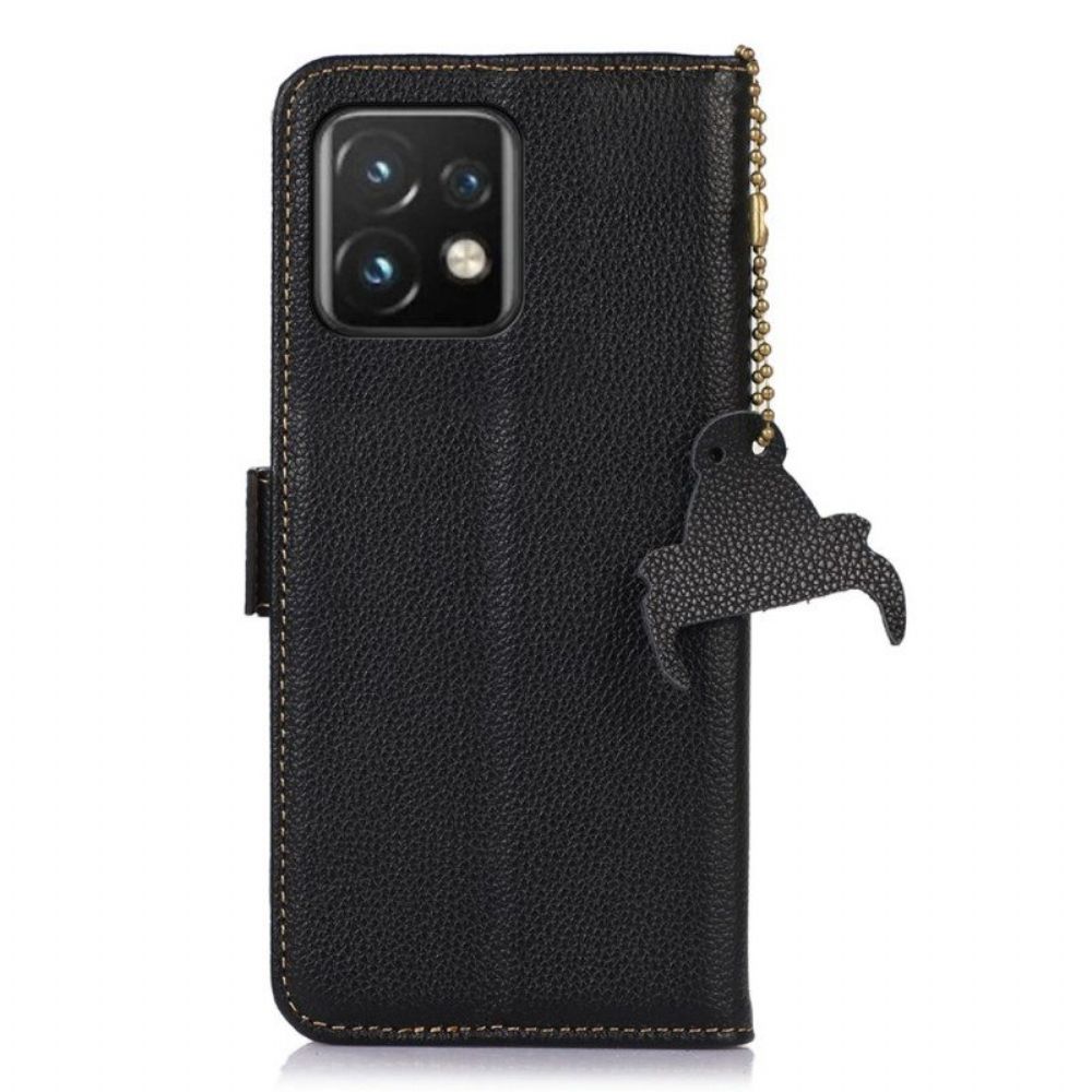 Flip Case voor Motorola Edge 40 Pro Rfid Van Echt Leer