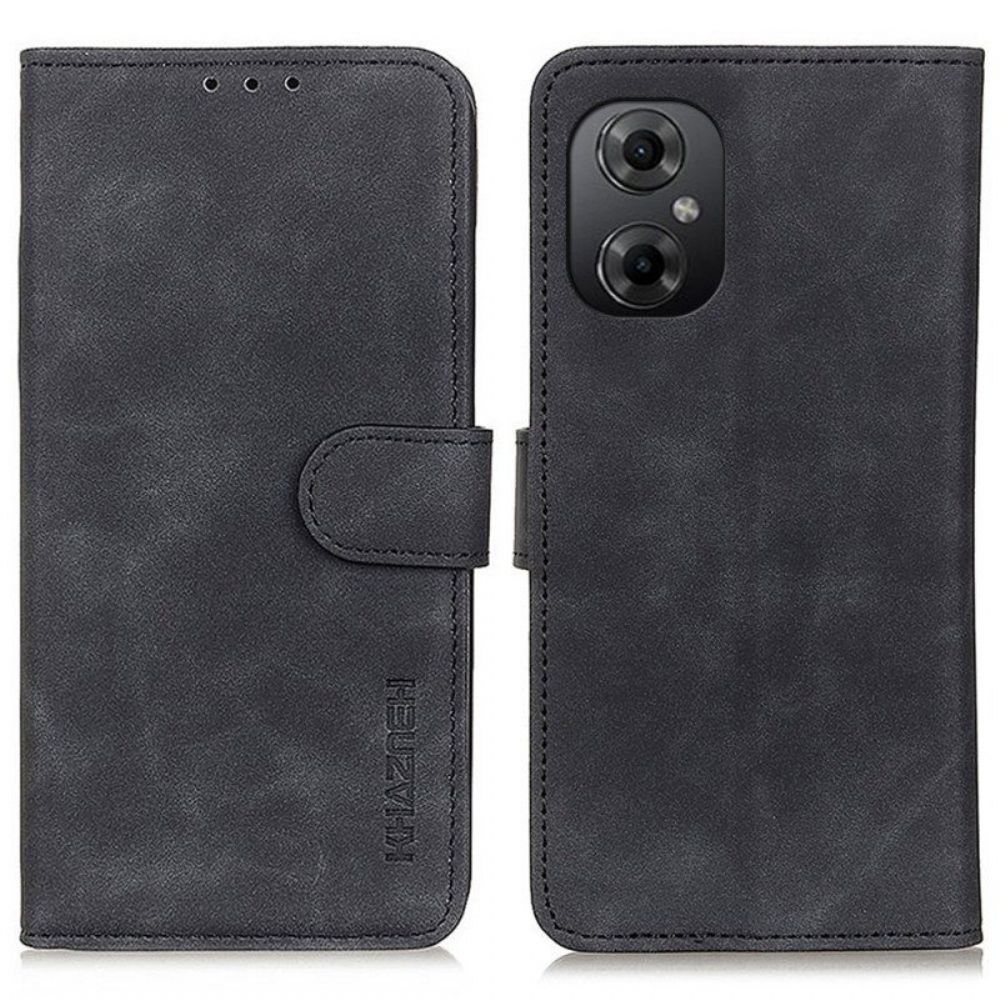 Flip Case voor Poco M4 5G Khazneh Ledereffect