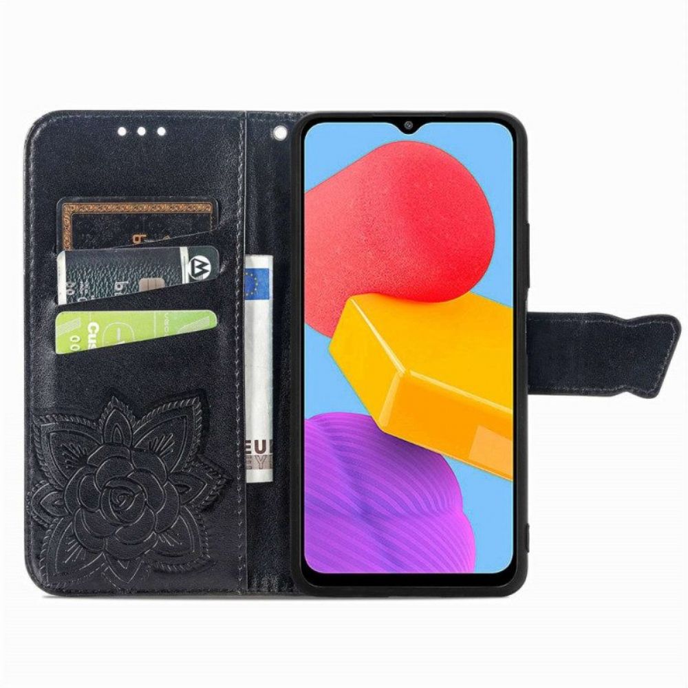 Flip Case voor Samsung Galaxy M13 Barokke Vlinder