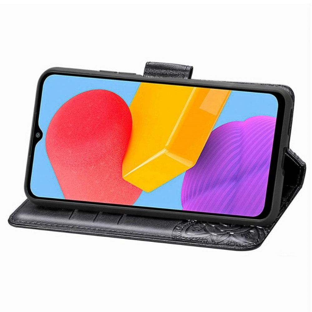 Flip Case voor Samsung Galaxy M13 Barokke Vlinder