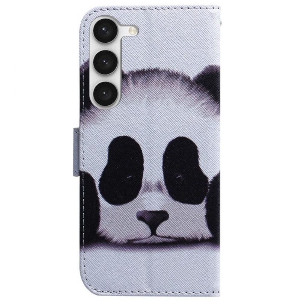 Flip Case voor Samsung Galaxy S23 5G Met Ketting Mijn Lanyard Panda