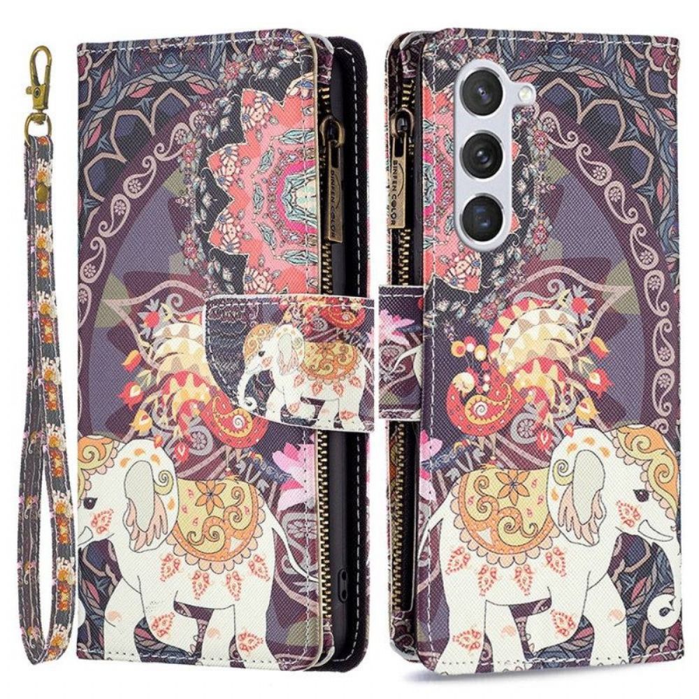 Flip Case voor Samsung Galaxy S23 5G Portemonnee Leren Olifant Portemonnee