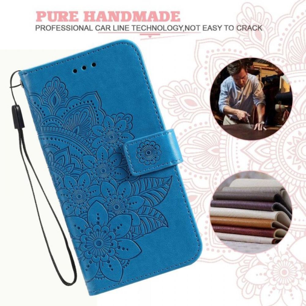 Flip Case voor Samsung Galaxy S23 Plus 5G Met Ketting Strakke Mandala