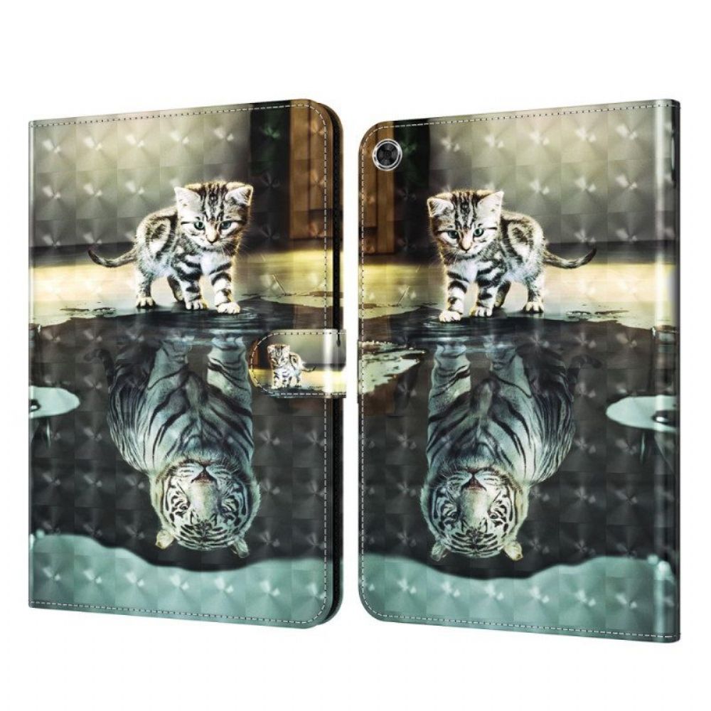 Flip Case voor Samsung Galaxy Tab A8 (2021) Lichtvlek Cat's Dream