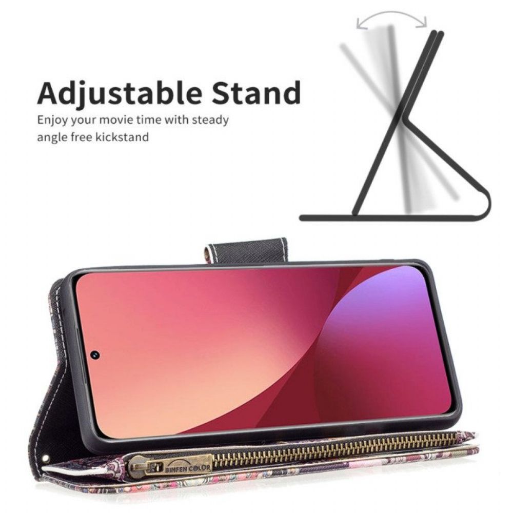 Flip Case voor Xiaomi 12 / 12X Olifantenzak Met Ritssluiting