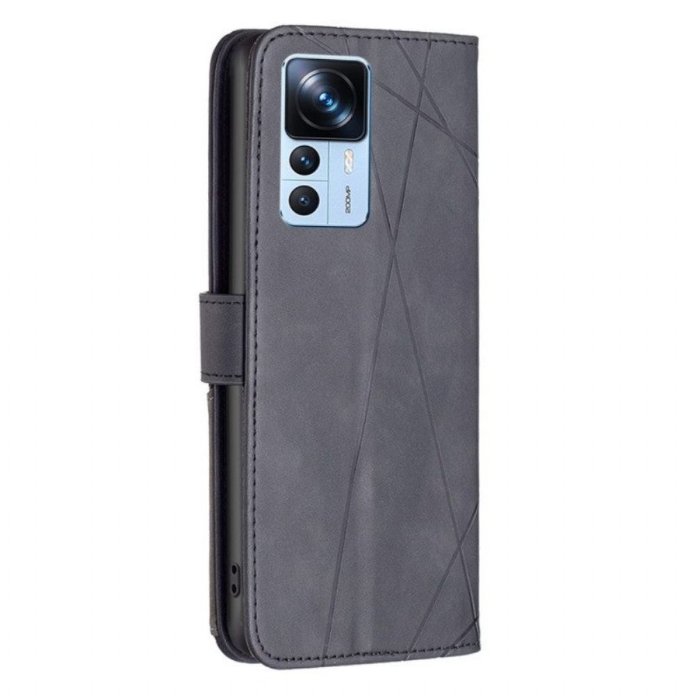 Flip Case voor Xiaomi 12T / 12T Pro Binfen-kleurendriehoeken