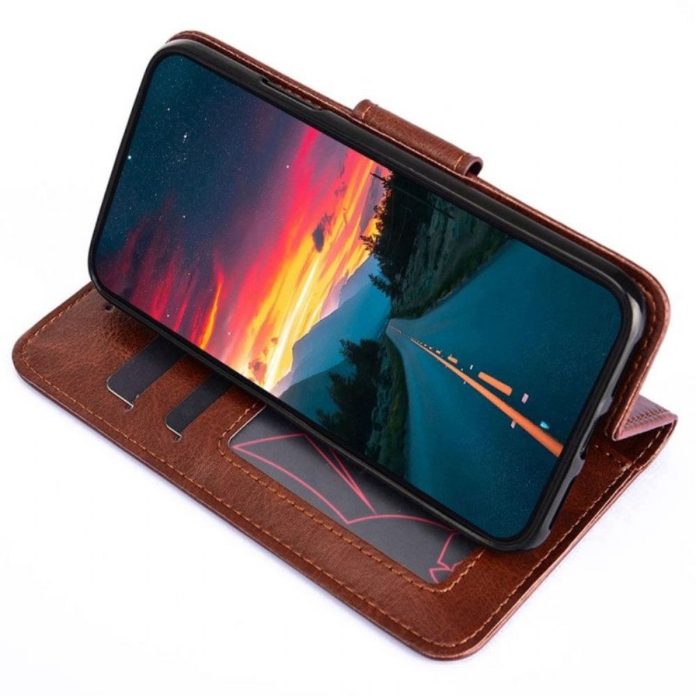 Flip Case voor Xiaomi 12T / 12T Pro Retro Lederen Stijl