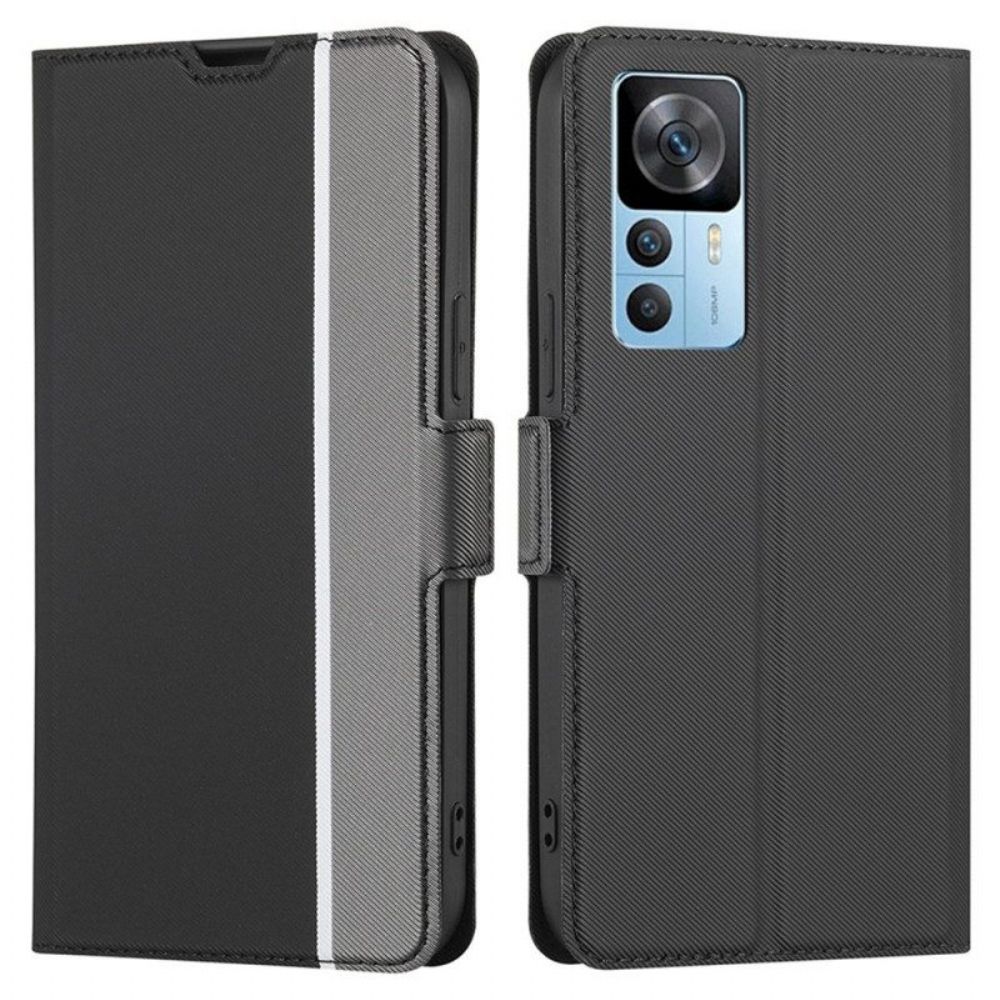 Flip Case voor Xiaomi 12T / 12T Pro Ultrafijn Tweekleurig