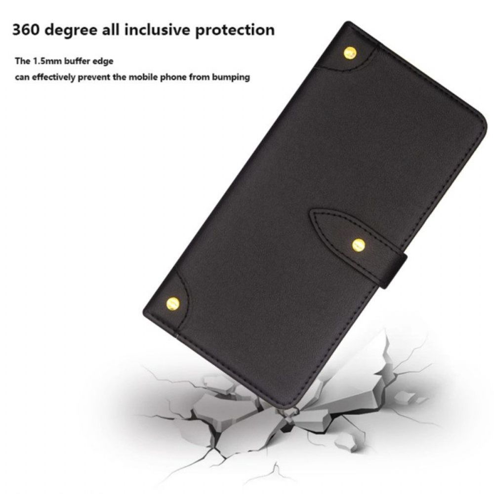 Flip Case voor Xiaomi 13 Pro Klinknagels En Riem Idewei