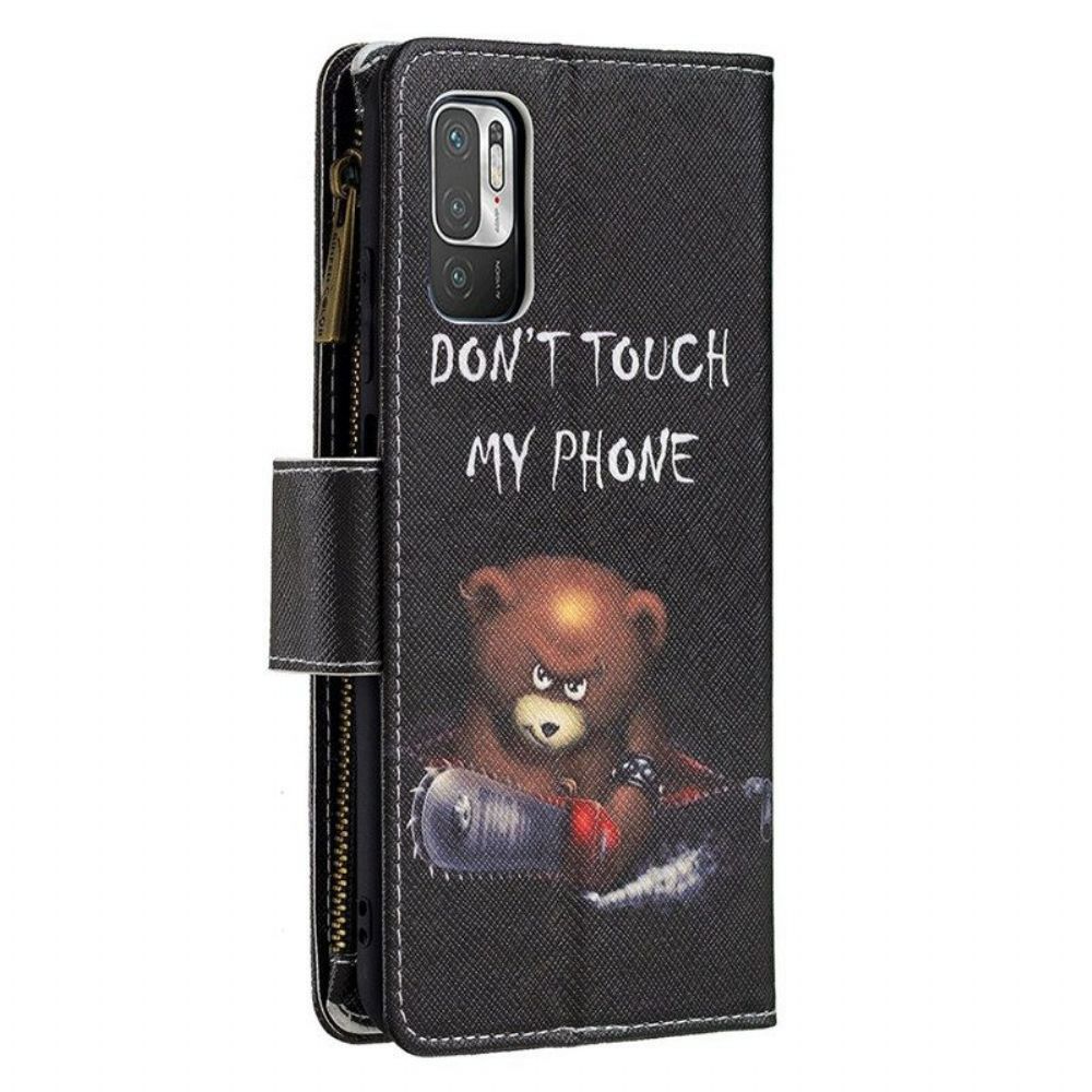 Flip Case voor Xiaomi Redmi Note 10 5G Beer Met Ritssluiting