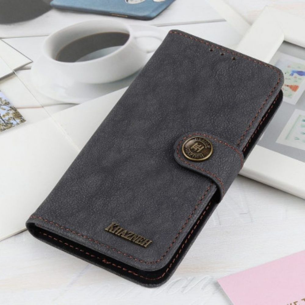 Flip Case voor Xiaomi Redmi Note 10 5G Khazneh Retro Splitleer