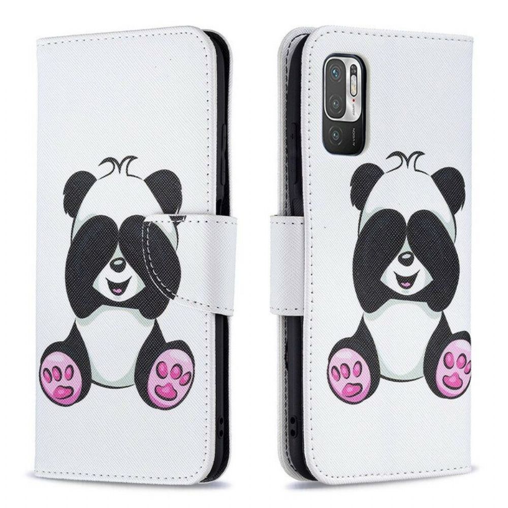 Flip Case voor Xiaomi Redmi Note 10 5G Panda-plezier