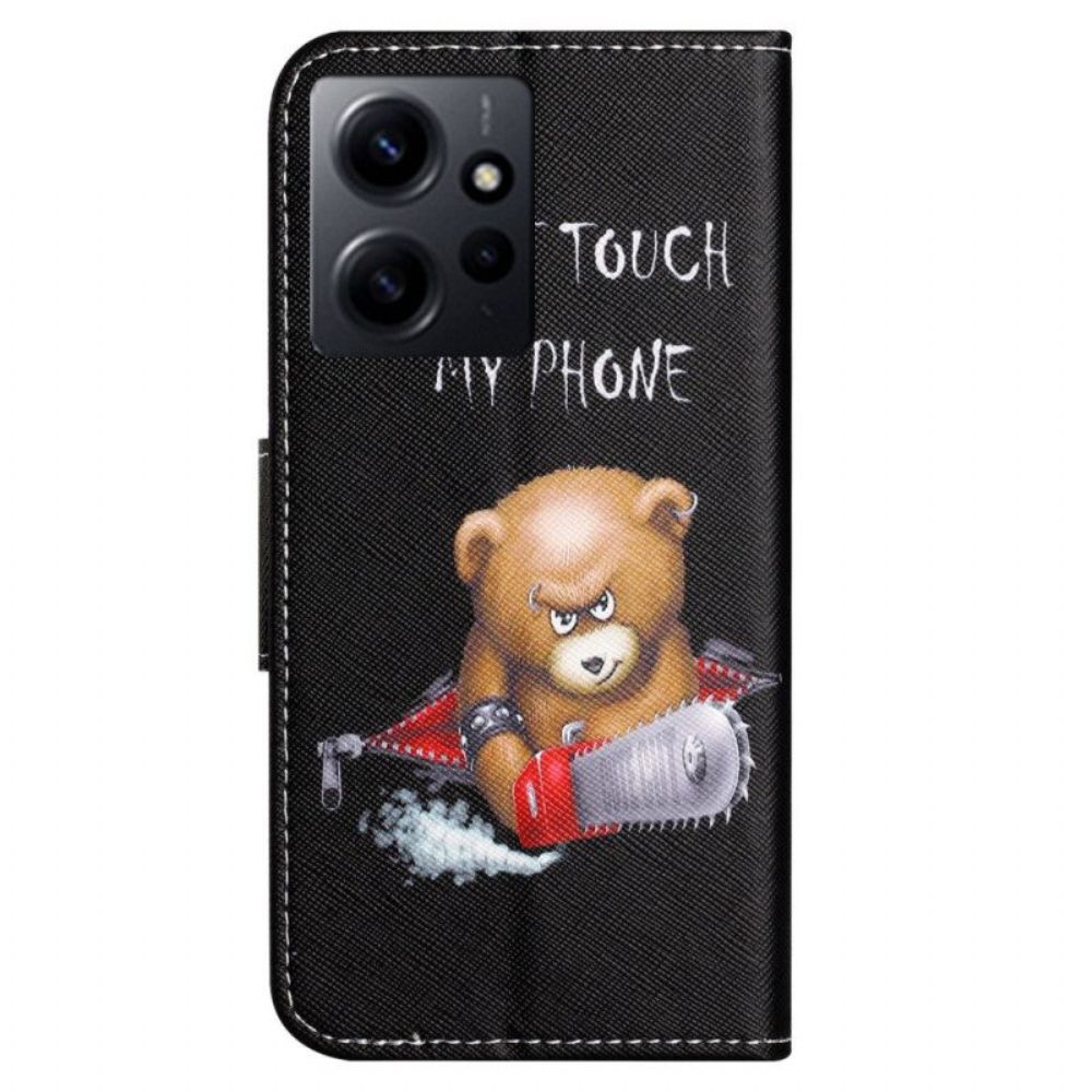 Flip Case voor Xiaomi Redmi Note 12 4G Gevaarlijke Beer