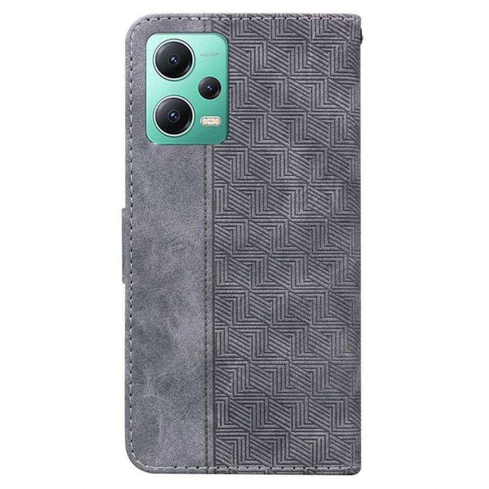 Flip Case voor Xiaomi Redmi Note 12 5G Met Ketting Patroon Met Bandjes