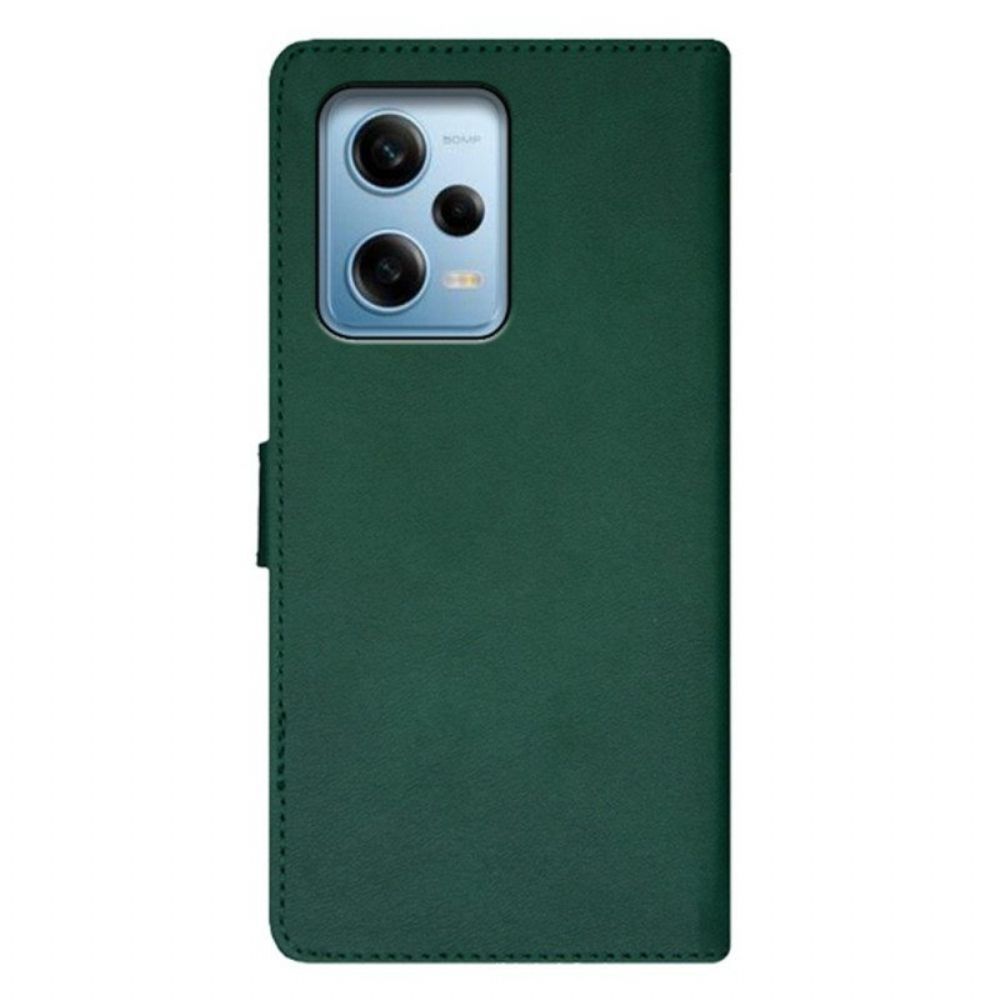 Flip Case voor Xiaomi Redmi Note 12 Pro Tweekleurige Idewei