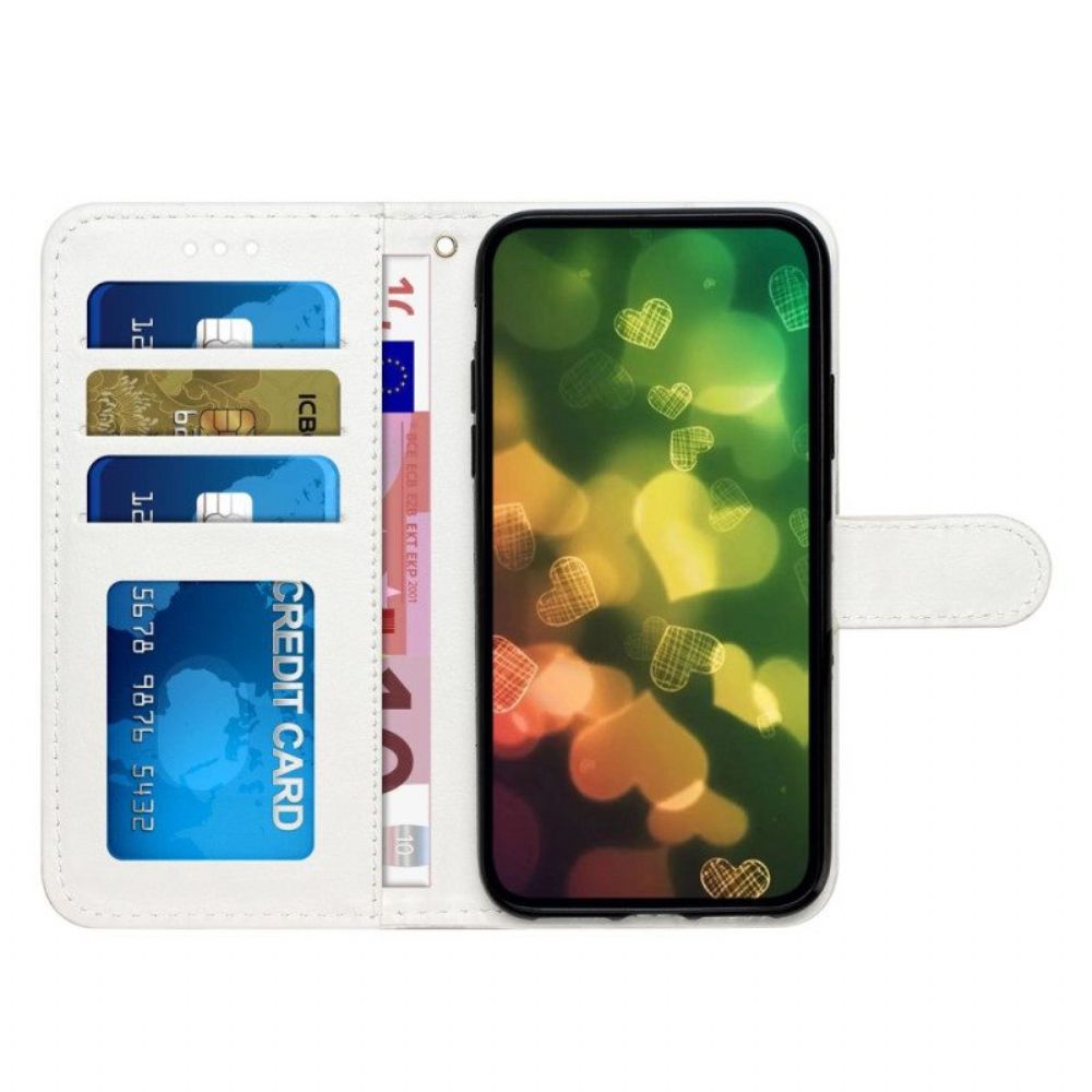 Folio-hoesje voor Google Pixel 7A Met Ketting Luipaardprint Met Bandjes