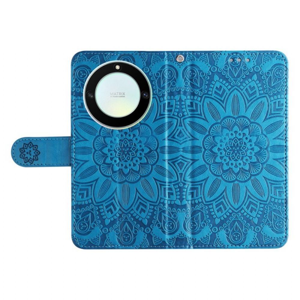 Folio-hoesje voor Honor Magic 5 Lite Mandala Zon Met Lanyard