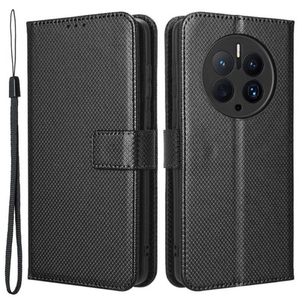 Folio-hoesje voor Huawei Mate 50 Pro Met Ketting Riem Selectie