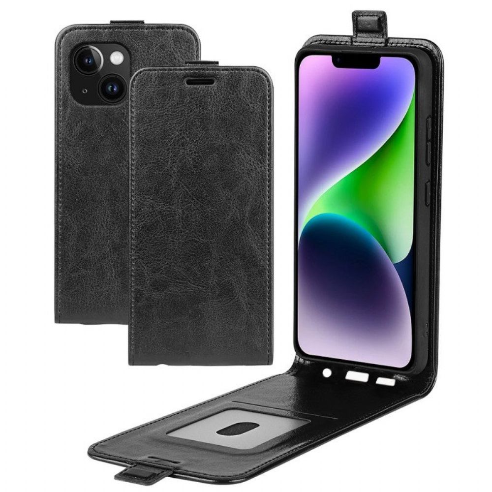 Folio-hoesje voor iPhone 15 Plus Flip Case Verticale Klep