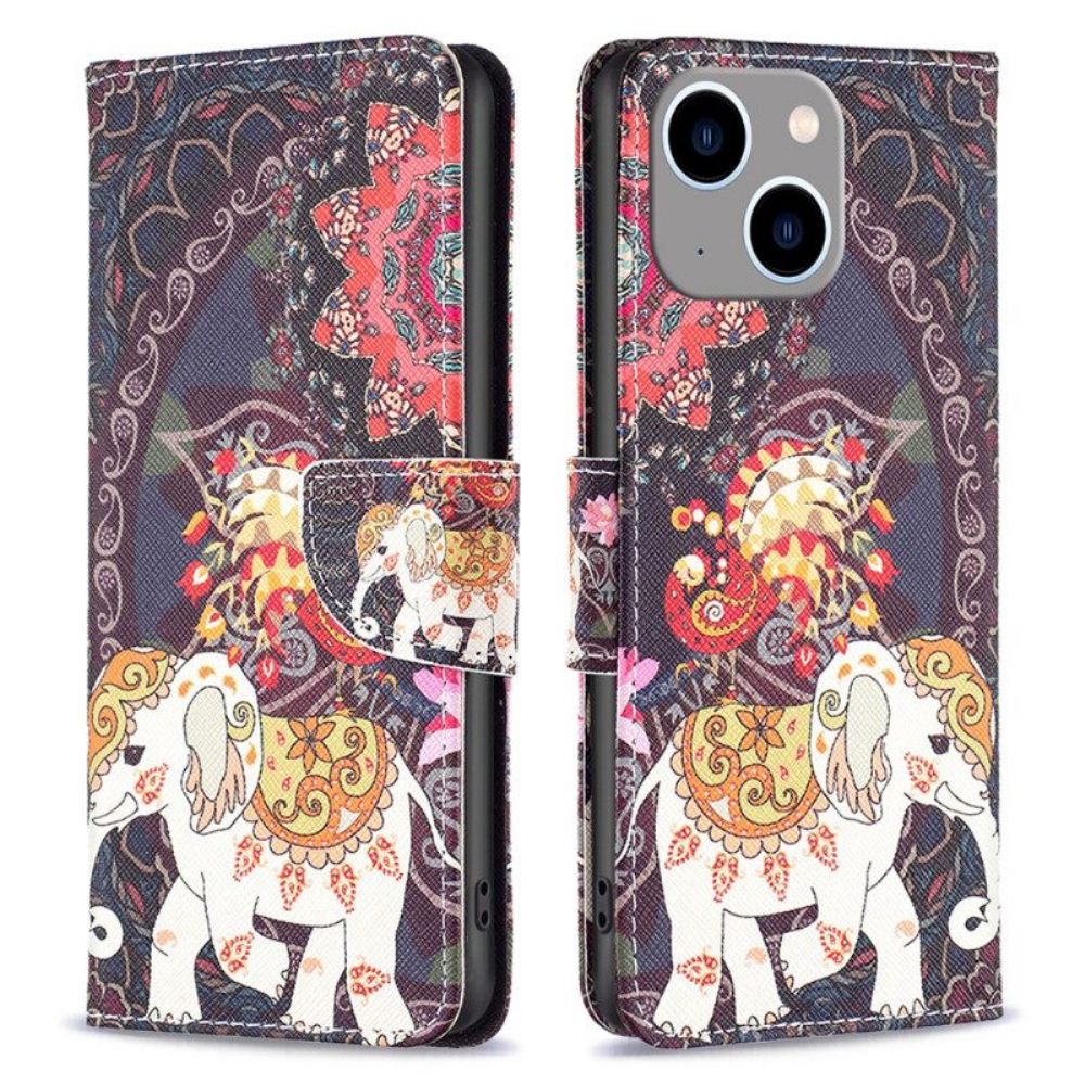 Folio-hoesje voor iPhone 15 Plus Stamolifant