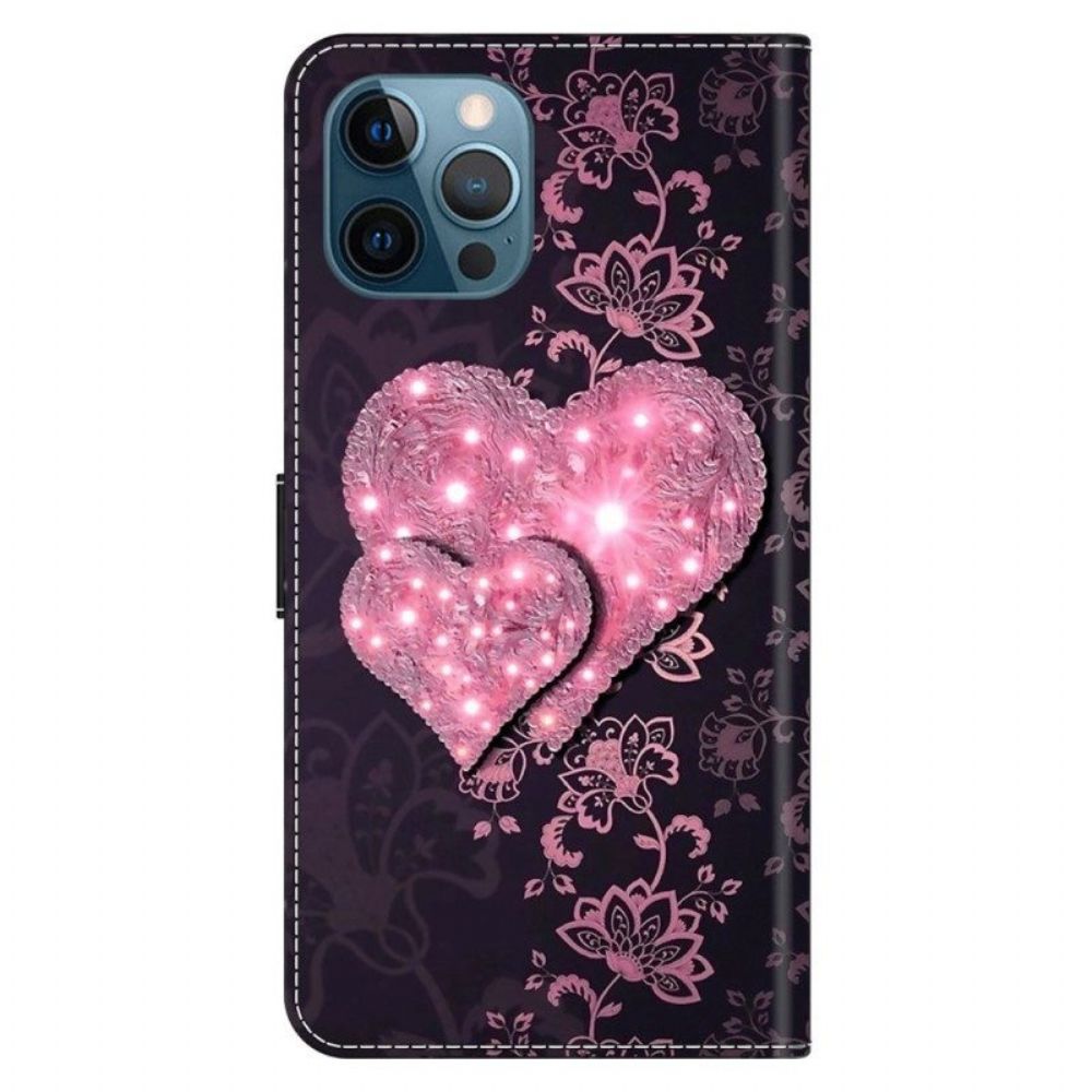 Folio-hoesje voor iPhone 15 Pro Harten