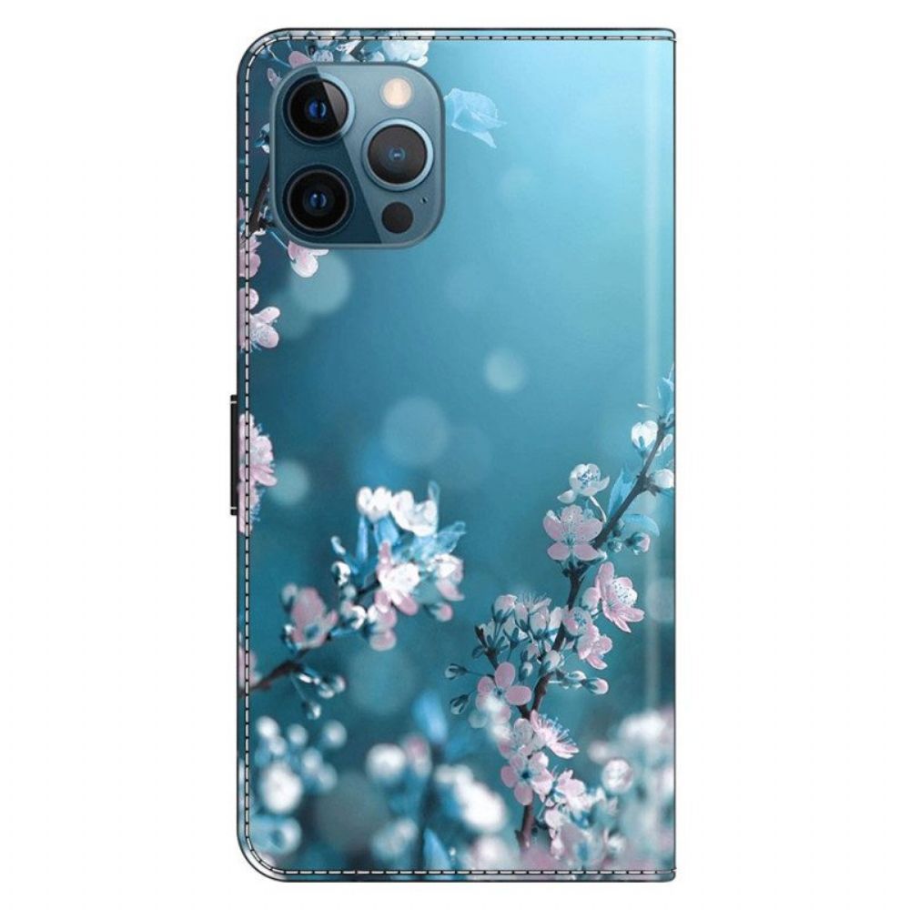 Folio-hoesje voor iPhone 15 Pro Pruimenbloesems