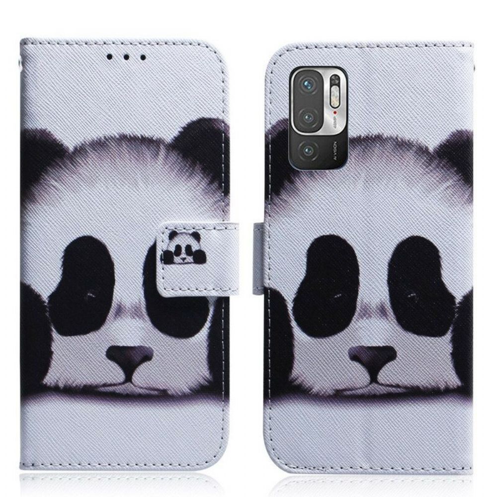 Folio-hoesje voor Poco M3 Pro 5G Panda Gezicht