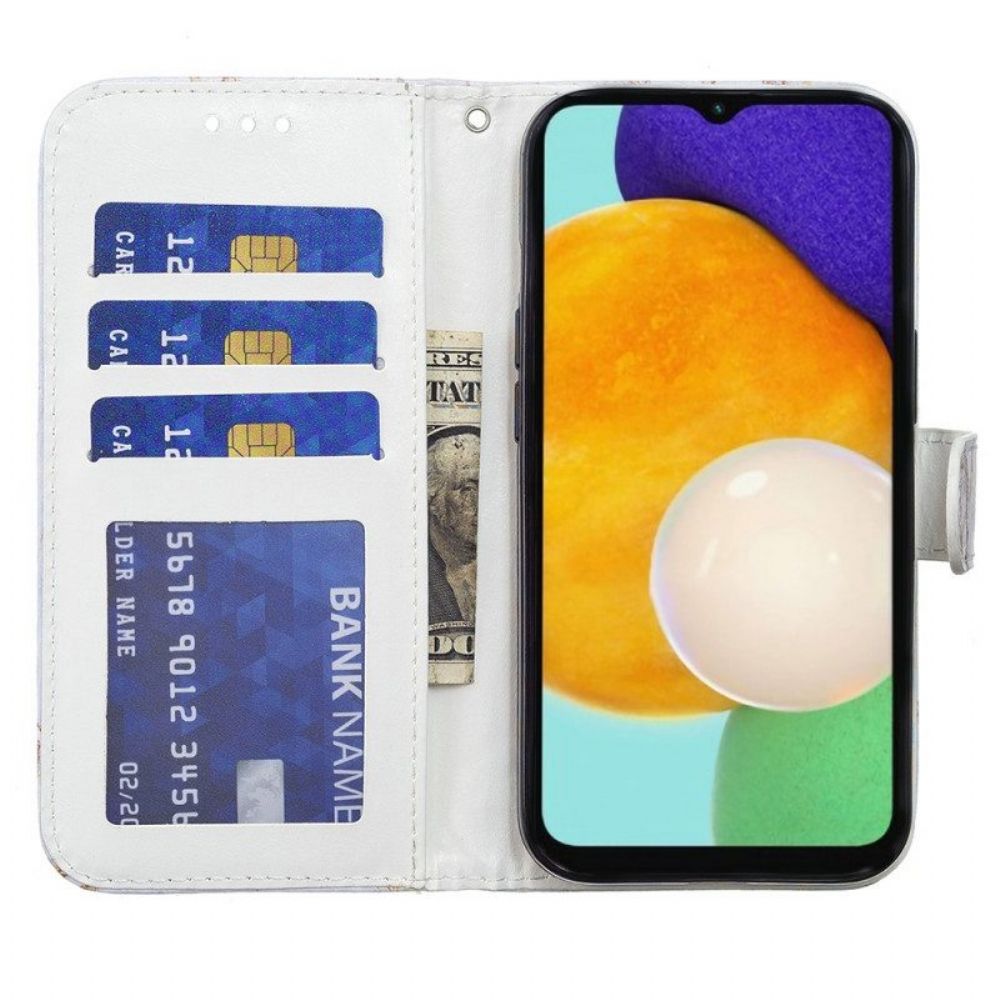 Folio-hoesje voor Samsung Galaxy A13 5G / A04s Gewatteerde Stijl