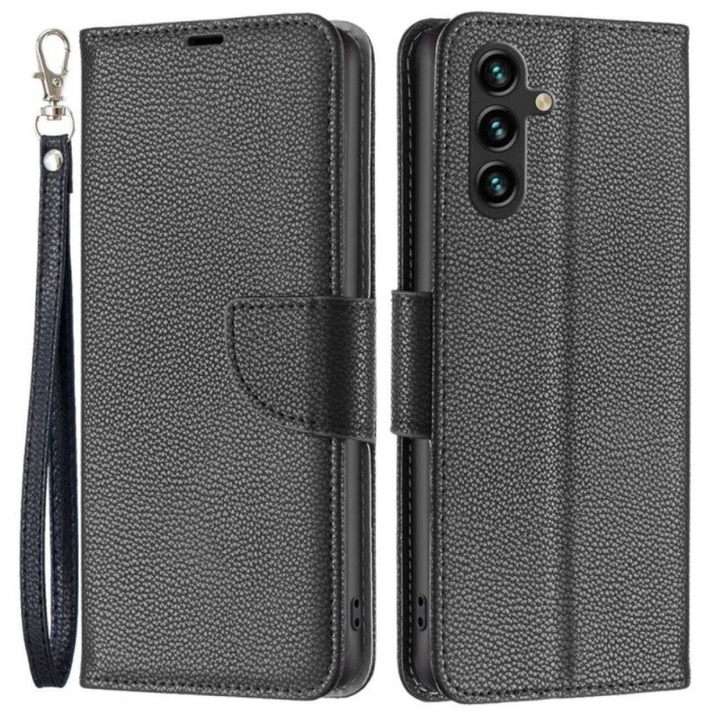 Folio-hoesje voor Samsung Galaxy A14 / A14 5G Met Ketting Schuine Riemsluiting