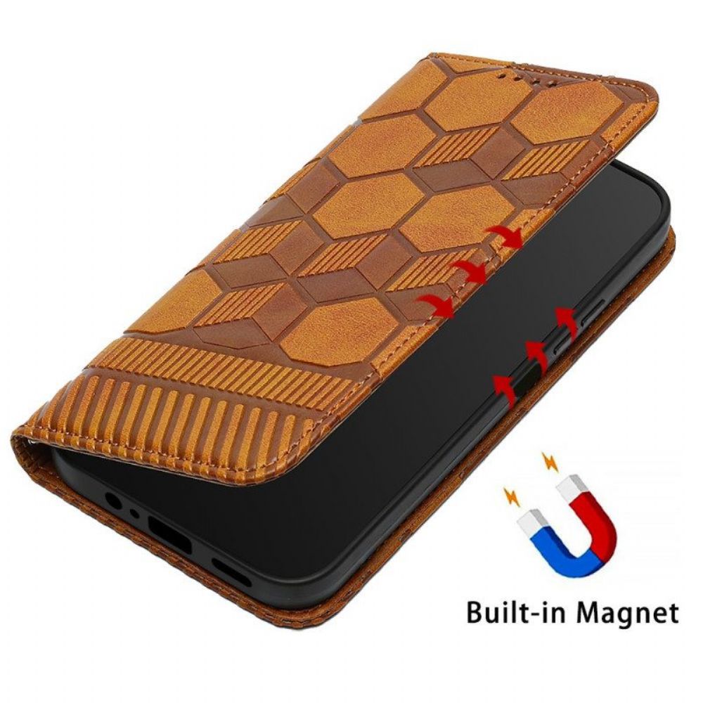 Folio-hoesje voor Samsung Galaxy A54 5G Voetbal Bal Patroon