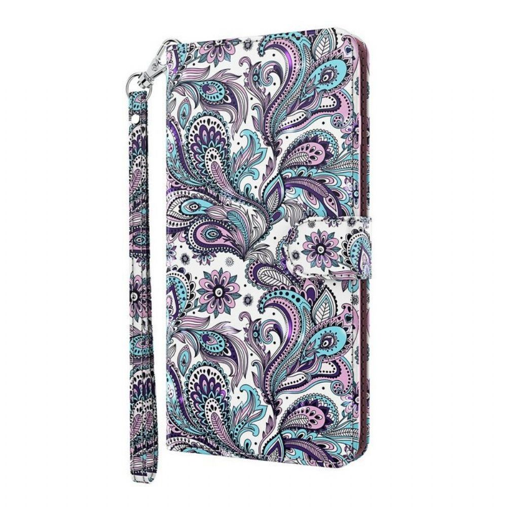 Folio-hoesje voor Samsung Galaxy M12 / A12 Bloemen Patronen