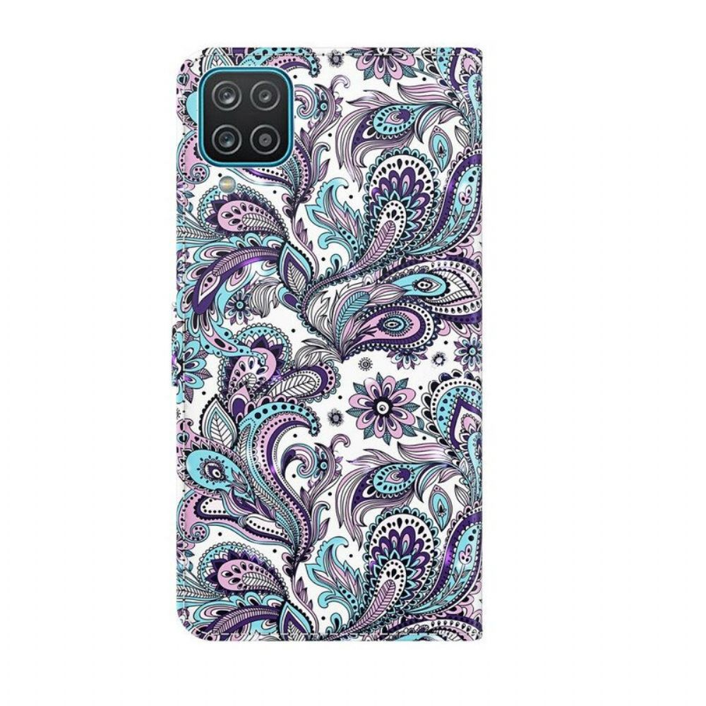 Folio-hoesje voor Samsung Galaxy M12 / A12 Bloemen Patronen