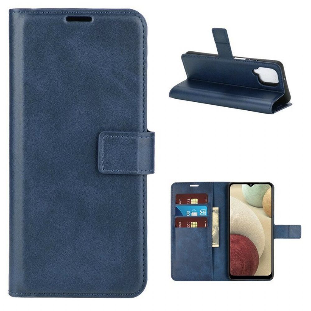 Folio-hoesje voor Samsung Galaxy M12 / A12 Geglazuurd Leereffect