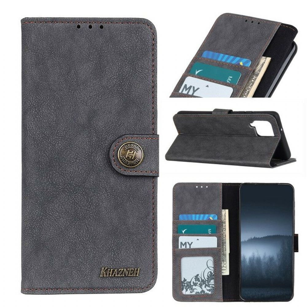 Folio-hoesje voor Samsung Galaxy M12 / A12 Khazneh Retro Split Kunstleer