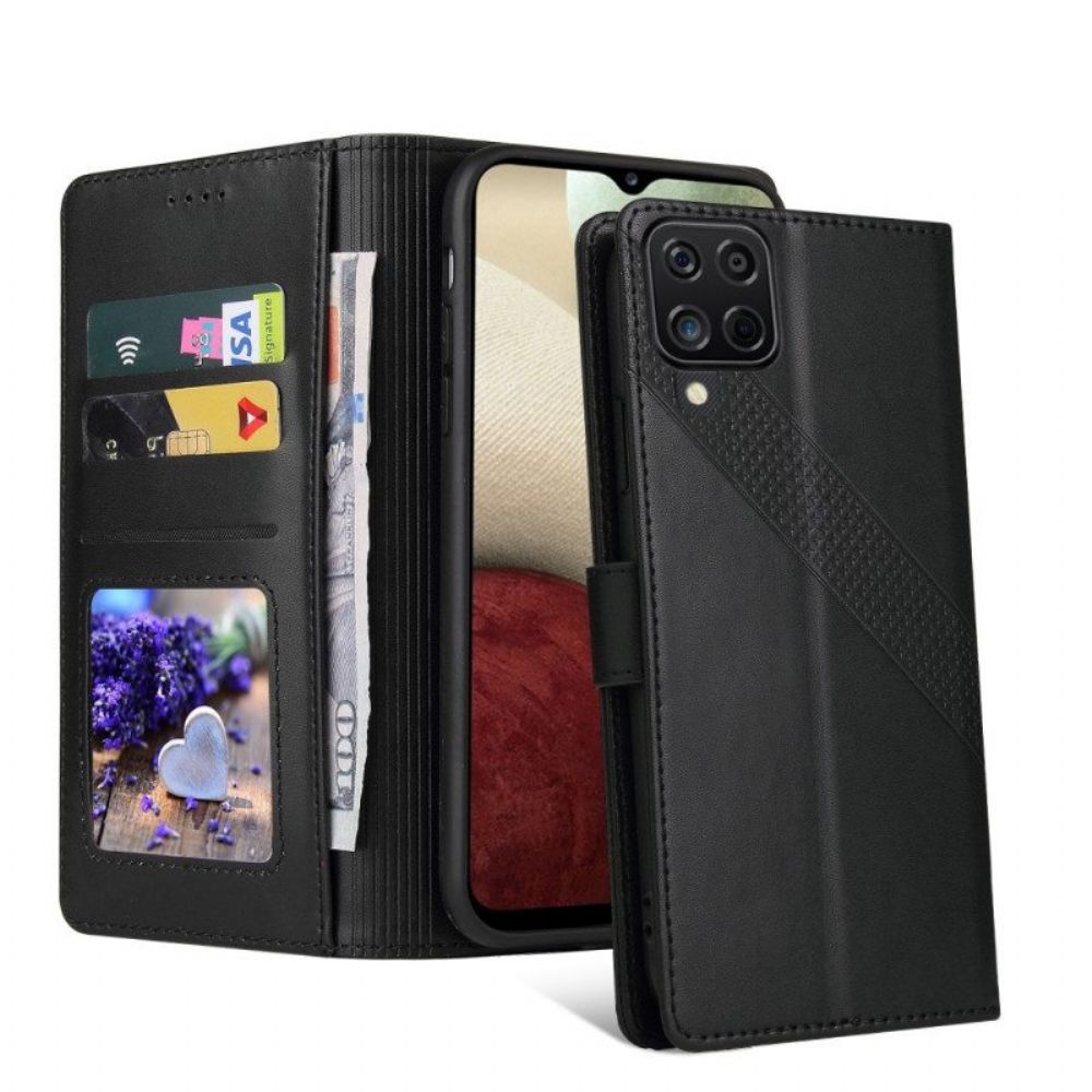 Folio-hoesje voor Samsung Galaxy M12 / A12 Ledereffect Gq.utrobe