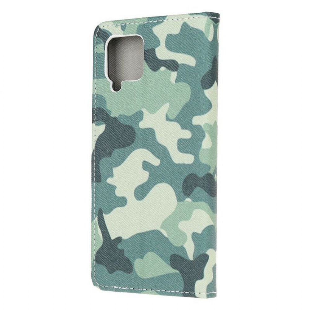 Folio-hoesje voor Samsung Galaxy M12 / A12 Militaire Camouflage