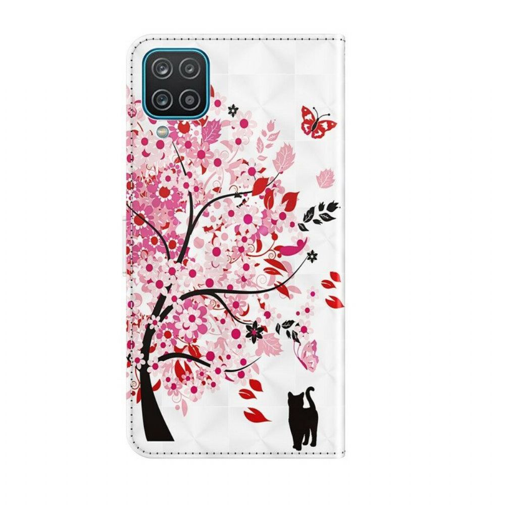 Folio-hoesje voor Samsung Galaxy M12 / A12 Roze Boom