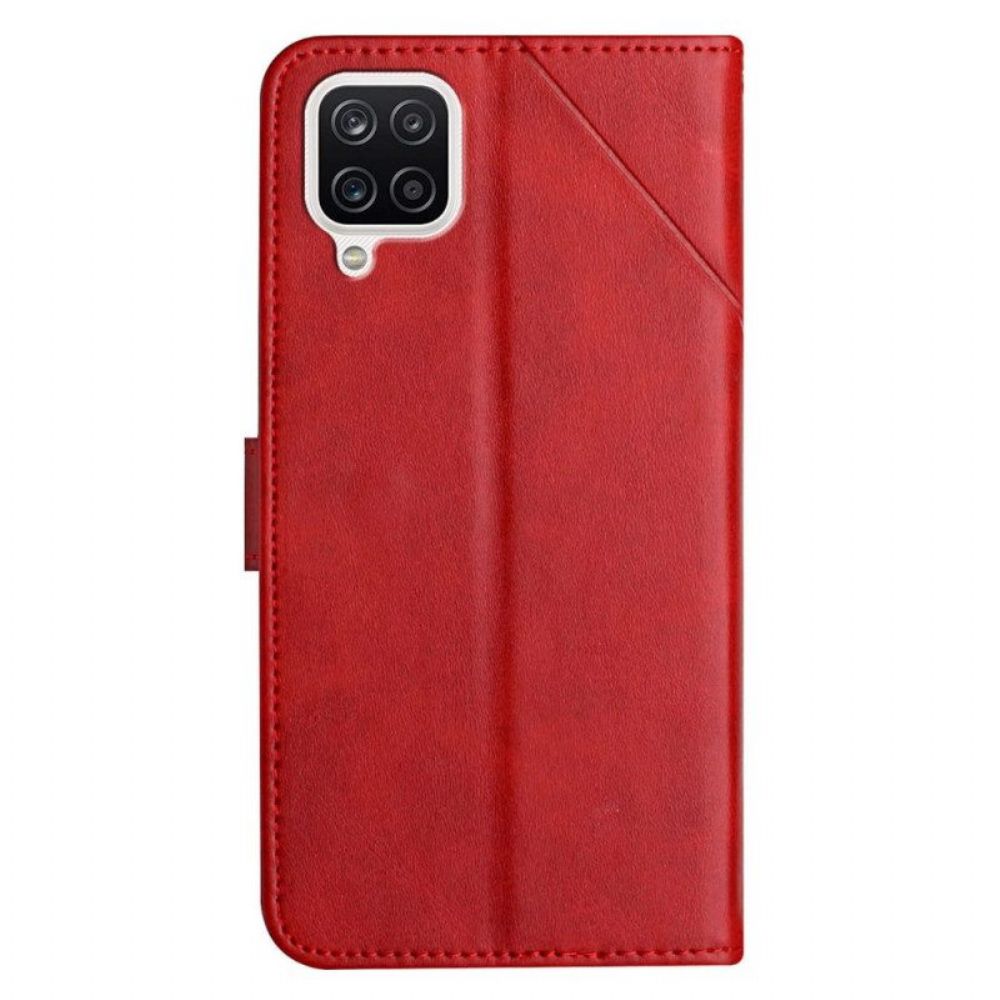 Folio-hoesje voor Samsung Galaxy M12 / A12 X Design Geo Lederen Stijl