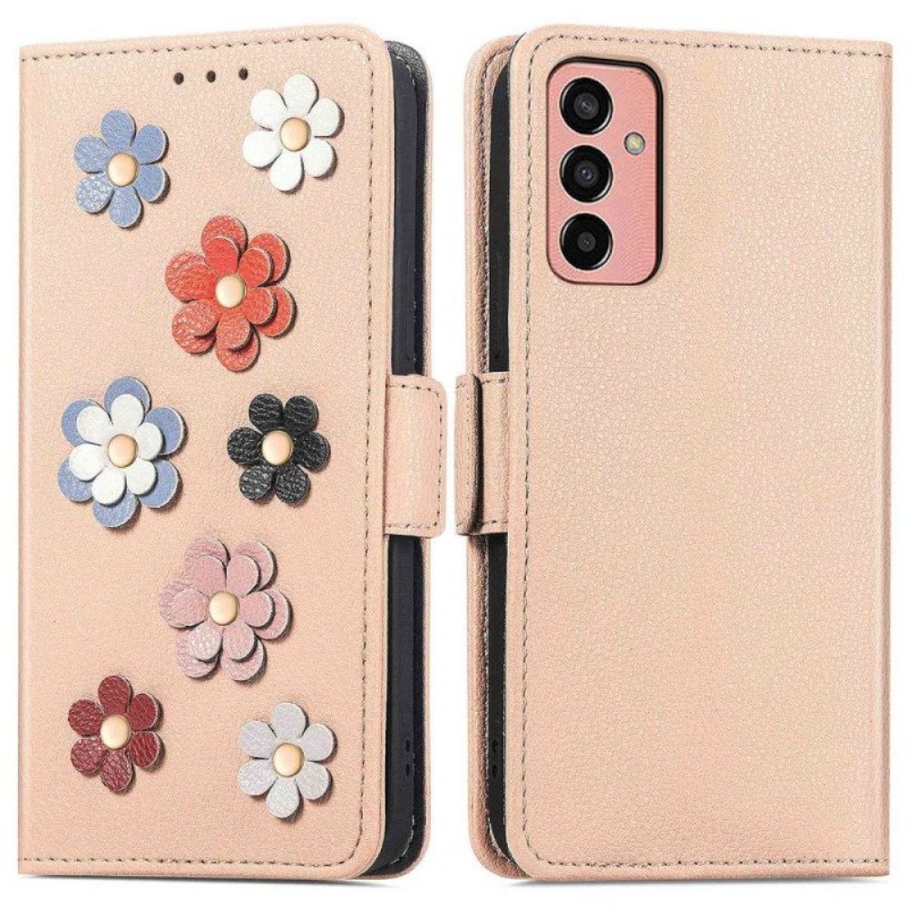 Folio-hoesje voor Samsung Galaxy M13 3d Bloemen