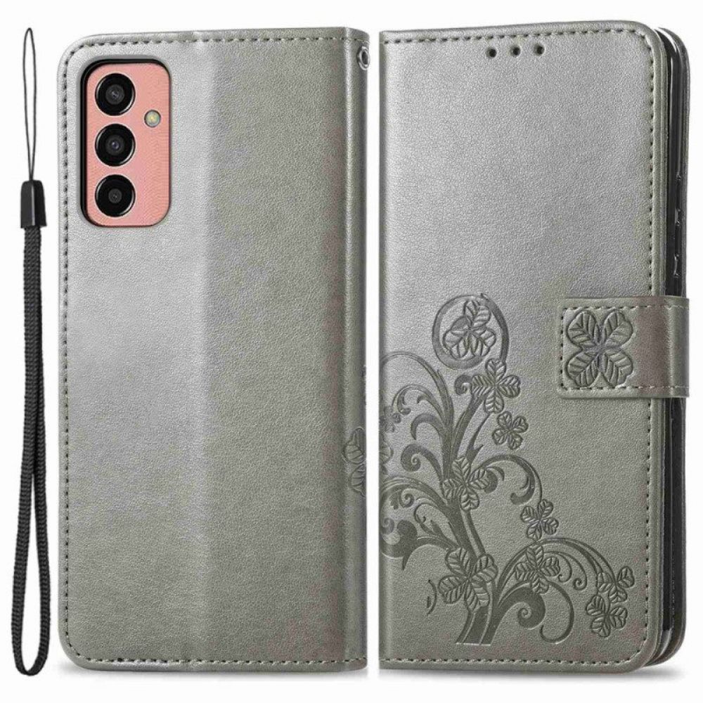 Folio-hoesje voor Samsung Galaxy M13 Bloemen Met Riem