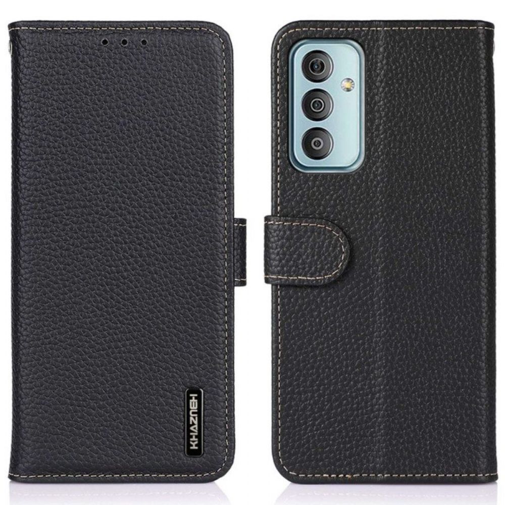 Folio-hoesje voor Samsung Galaxy M13 Khazneh Lychee Leer