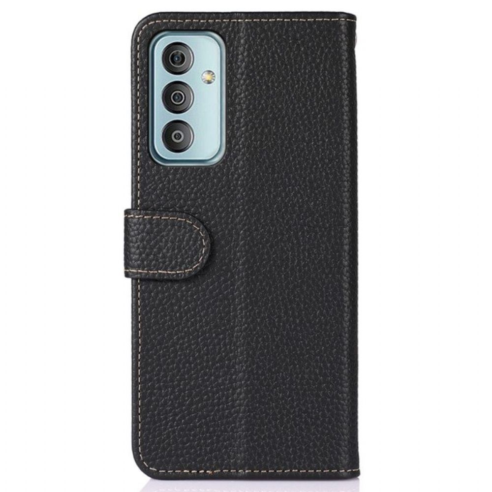 Folio-hoesje voor Samsung Galaxy M13 Khazneh Lychee Leer