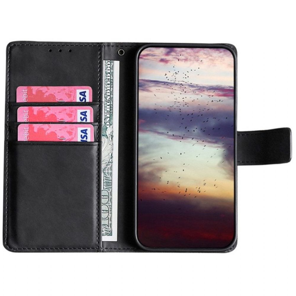 Folio-hoesje voor Samsung Galaxy M13 Krokodillenhuidstijl