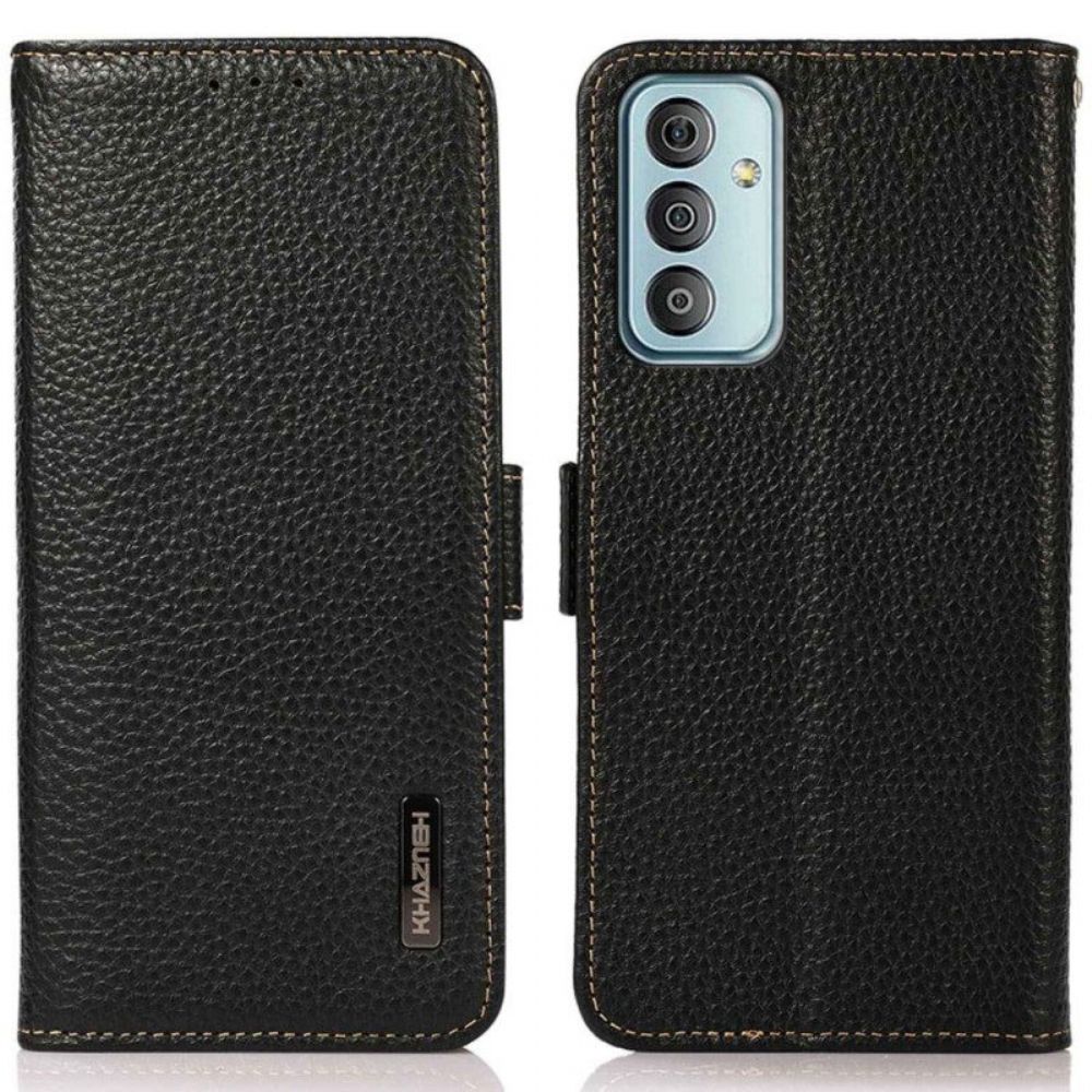 Folio-hoesje voor Samsung Galaxy M13 Lychee Leer Khazneh Rfid