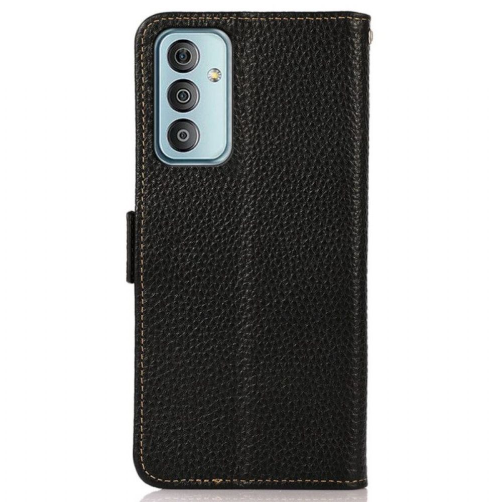 Folio-hoesje voor Samsung Galaxy M13 Lychee Leer Khazneh Rfid