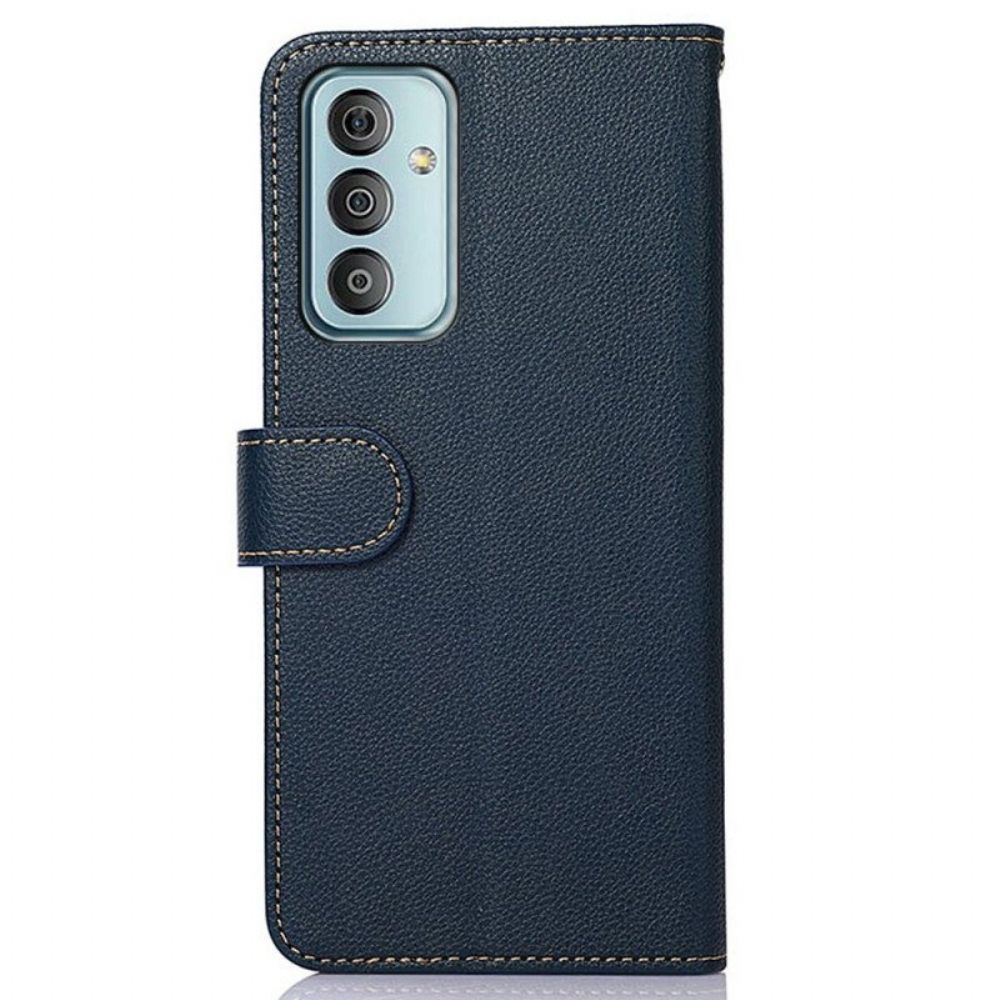 Folio-hoesje voor Samsung Galaxy M13 Lychee-stijl Rfid Khazneh