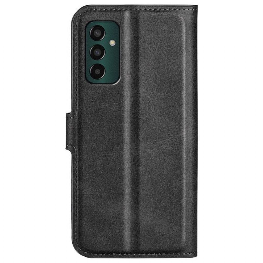 Folio-hoesje voor Samsung Galaxy M13 Slank Leereffect