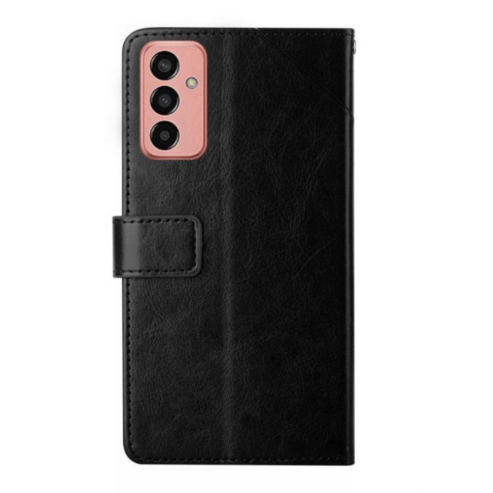 Folio-hoesje voor Samsung Galaxy M13 Stijl Leer Y Design