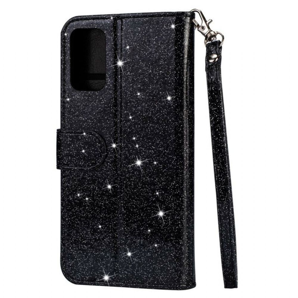 Folio-hoesje voor Samsung Galaxy S20 Plus / S20 Plus 5G Glitter Portemonnee