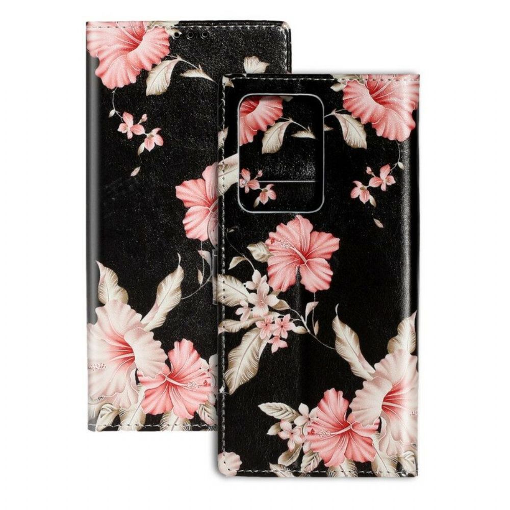 Folio-hoesje voor Samsung Galaxy S20 Plus / S20 Plus 5G Ontwerper Bloemen